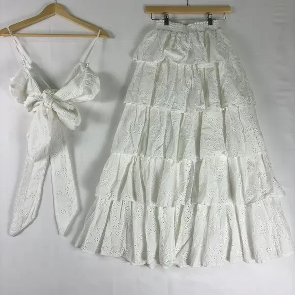 Hill House Hill House White Skirt Set - Picture 4 of 5